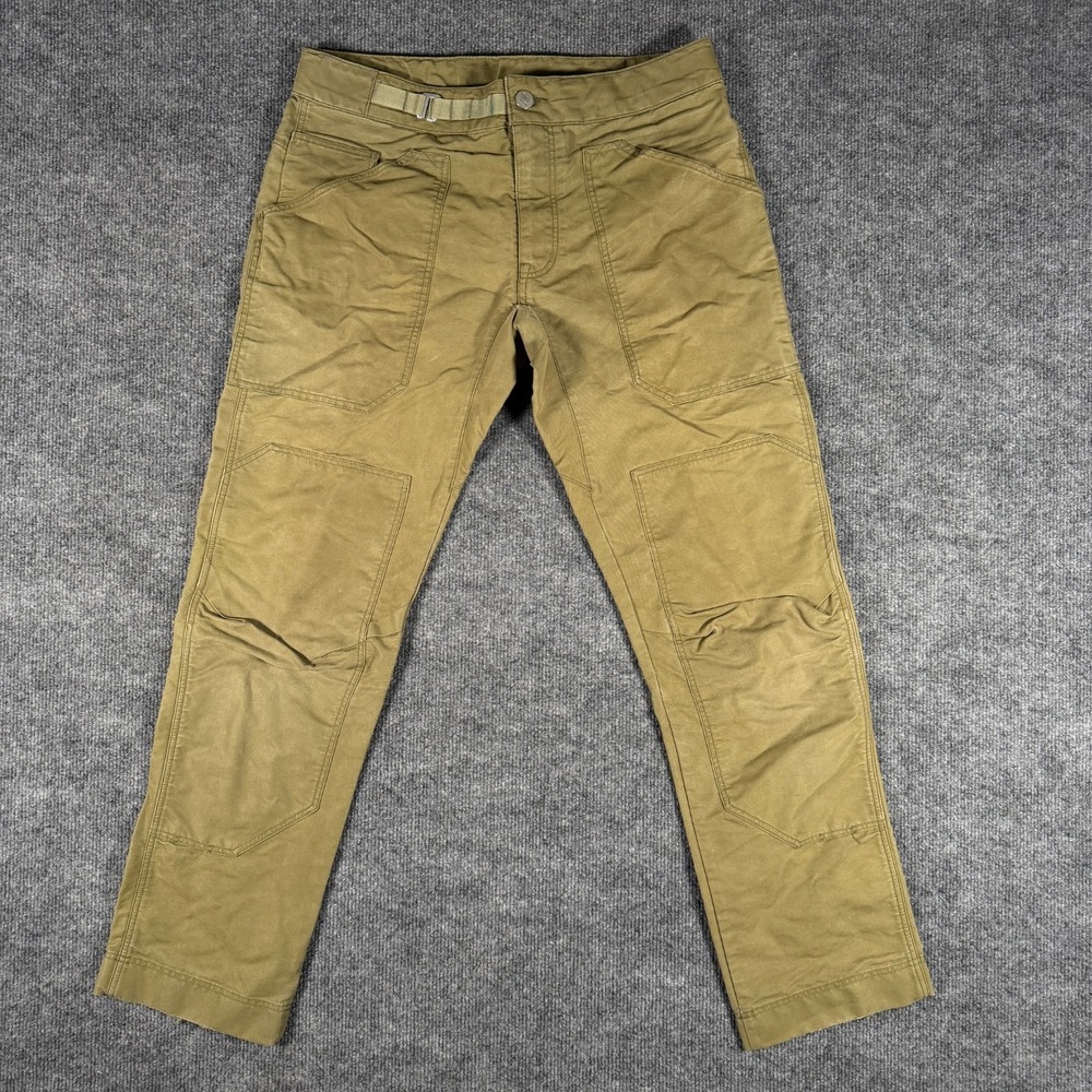 Black Diamond Pants Men's Small Double Knee Belted Cotton/Nylon